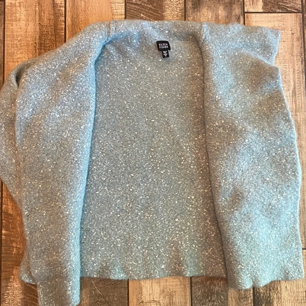 Eileen Fisher Italian yarn light Blue Knit Cardigan/blazer